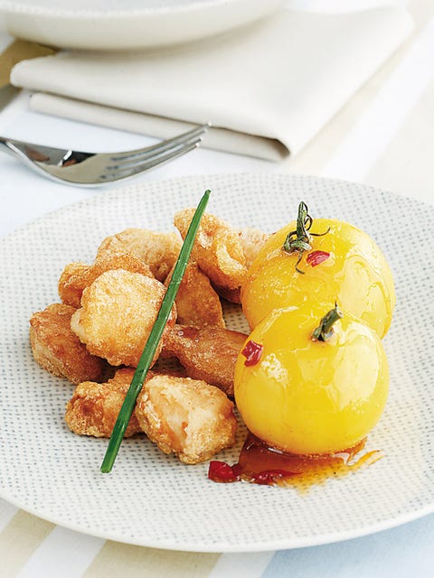 Pollo frito con tomates pollo frito con tomates