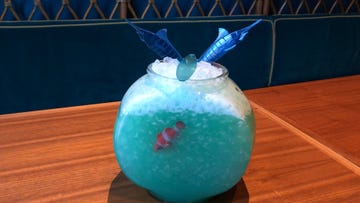 Blue hawaii, Blue lagoon, Hpnotiq, Drink, Cocktail garnish, Cocktail, Non-alcoholic beverage, Distilled beverage, 