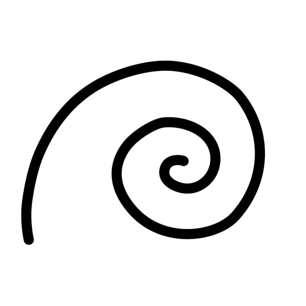 De spiraalvorm stelt een opgerolde varen voor en staat voor het start van een nieuw leven in de tattoocultuur van de Marquesaseilanden