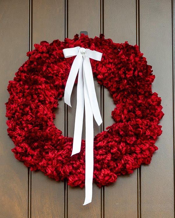 Red Heart Wreaths For Front Door - Heart Shaped Wreathfor Party
