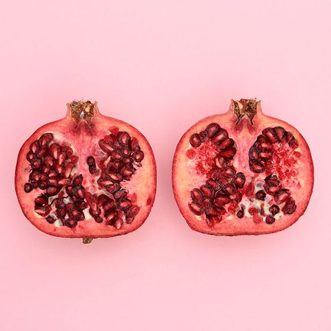Pomegranate, Earrings, Pink, Jewellery, Fashion accessory, Peach, Ornament, Plant, Fruit, 