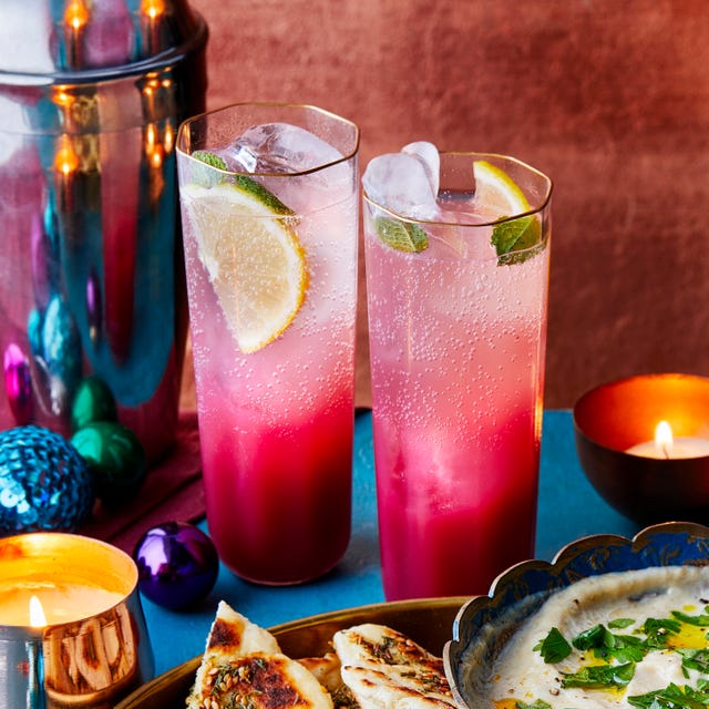 pomegranate and rose spritzer