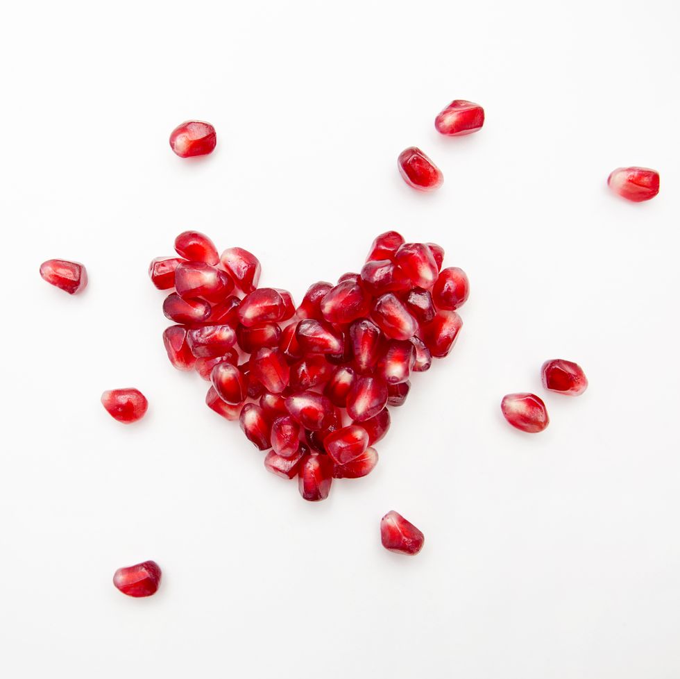 Pomegranate seed heart