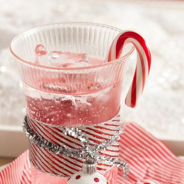 nonalcoholic christmas drinks  pomegranate and grenadine sparkling mocktail