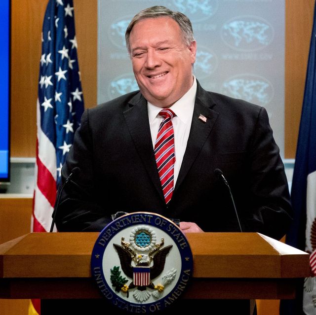 us secretary of state mike pompeo smiles as he speaks at a news conference at the state department on april 29, 2020, in washington,dc photo by andrew harnik  pool  afp photo by andrew harnikpoolafp via getty images