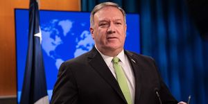 us secretary of state mike pompeo speaks the press at the state department in washington, dc, on may 20, 2020 photo by nicholas kamm  pool  afp photo by nicholas kammpoolafp via getty images