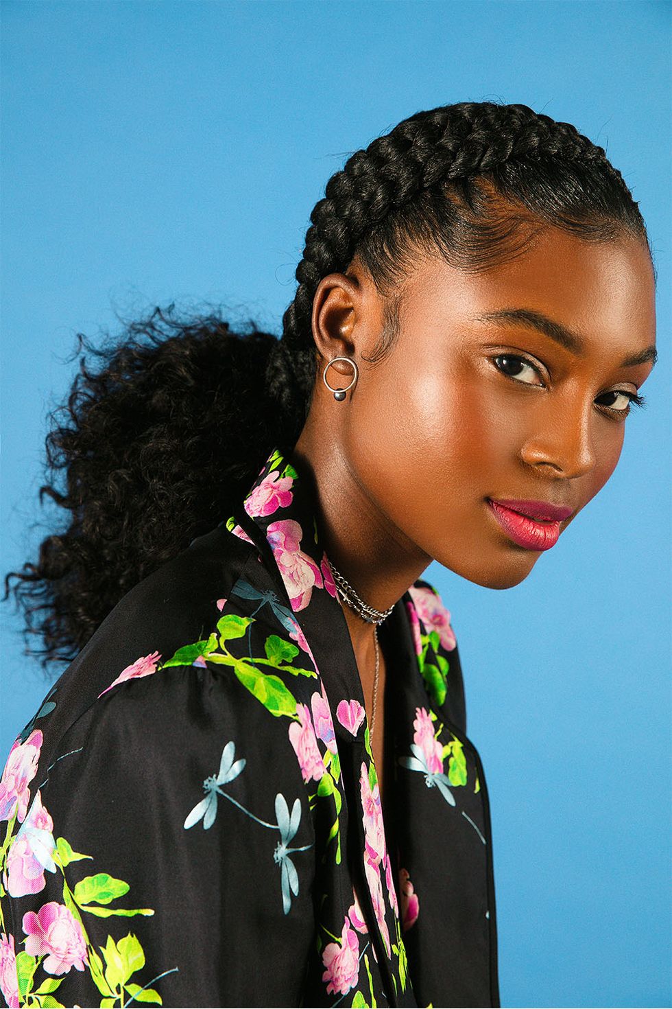 How to Create This Braided Curly Ponytail - Cosmo's The Braid Up