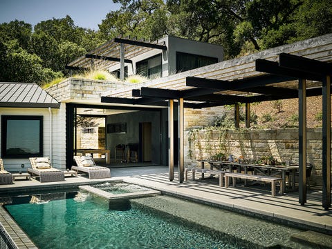 backyard with kitchen