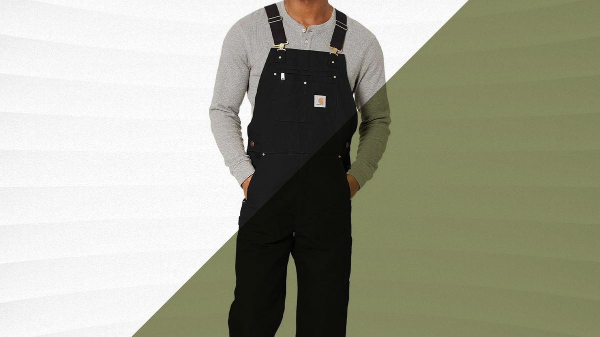 Carhartt Mens Dungaree Work Pants  Work Overalls Men Mens Fashion