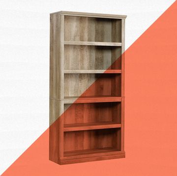 tall wooden bookshelf