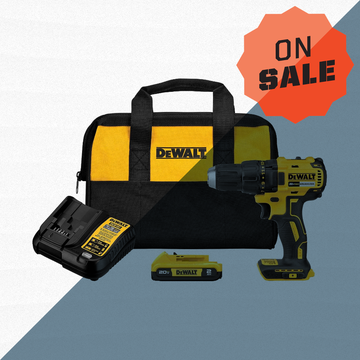 a yellow and black dewalt cordless drill