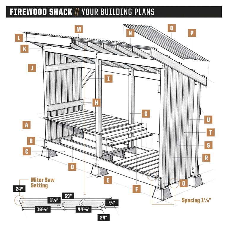 How To Build a Firewood Shack | Firewood Shed DIY Plans