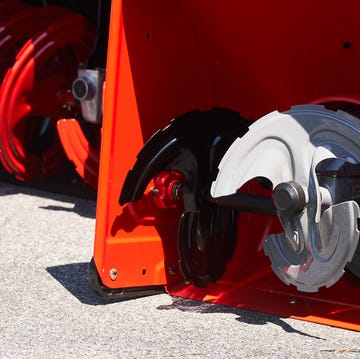 a closeup of snow blowers