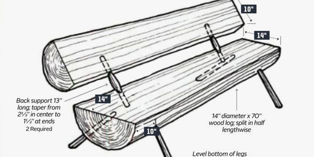 Or either clone repose How to Build a Natural Wood Log Bench - DIY Log Bench Plans