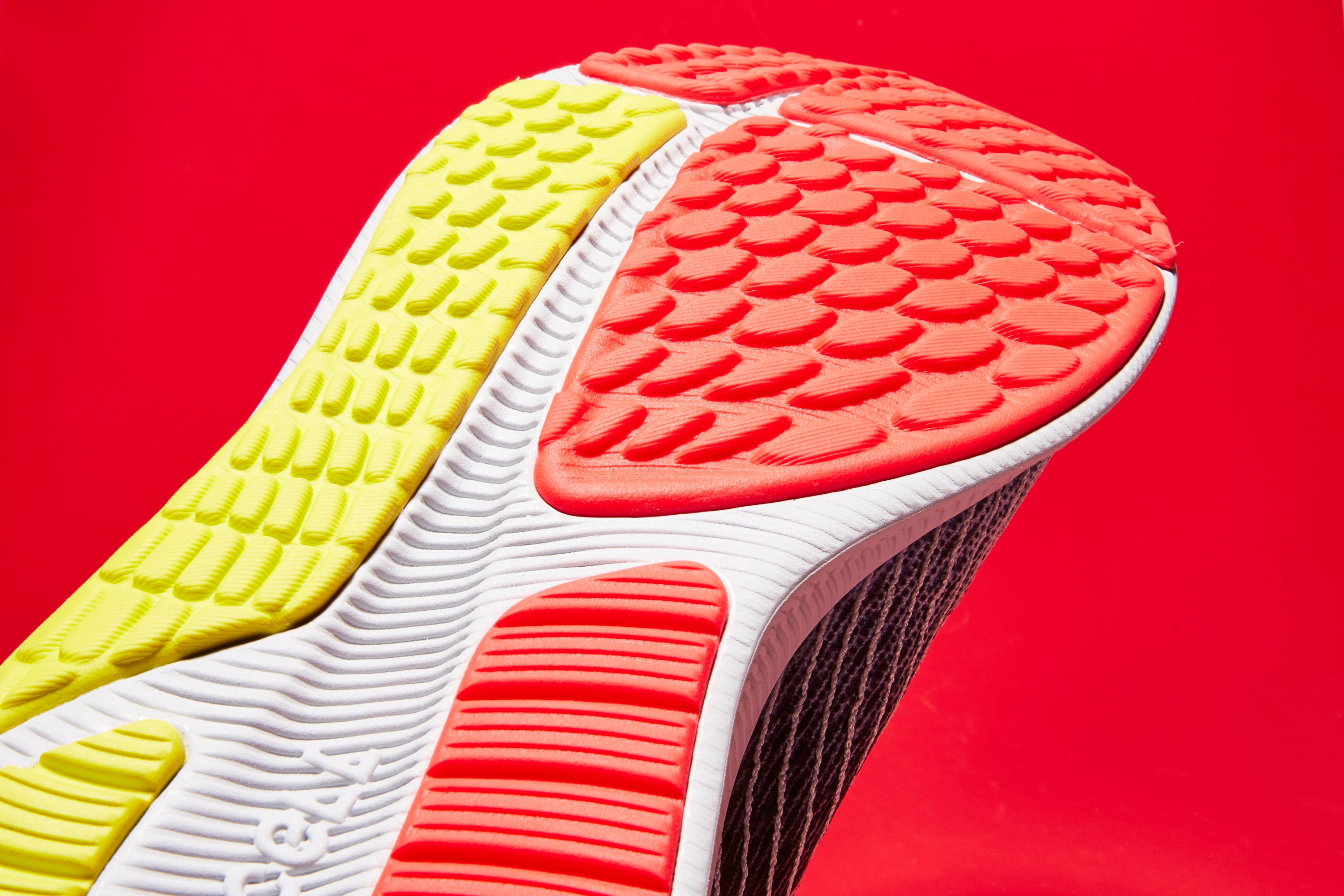 Footwear, Red, Yellow, Orange, Shoe, Athletic shoe, Sneakers, Nike free, 