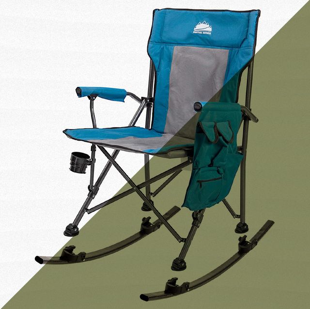Folding Rocking Chair Camping Lawn Outdoor Tailgating Patio Rocker Seat  Fishing