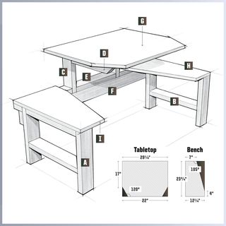 Two-Person Table Plans — DIY Small Table