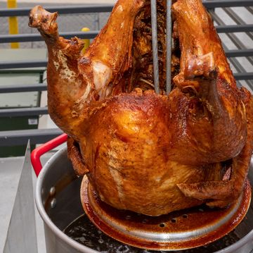 a large turkey in a pot