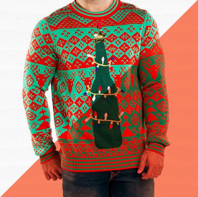 ELF The Movie Men's Raised By Elves Ugly Christmas Sweater Knit Pullover  (SM) Brown