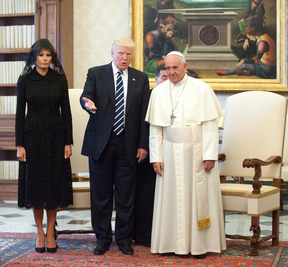 Melania Trump had a pretty awkward moment with the Pope
