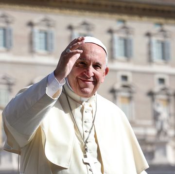 pope francis attends his weekly audience