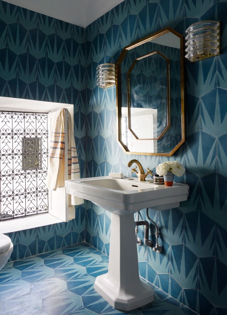 Bathroom Wallpaper Tiles  10 Easy Ways to Update your Bathroom on a Budget   Melanie Jade Design