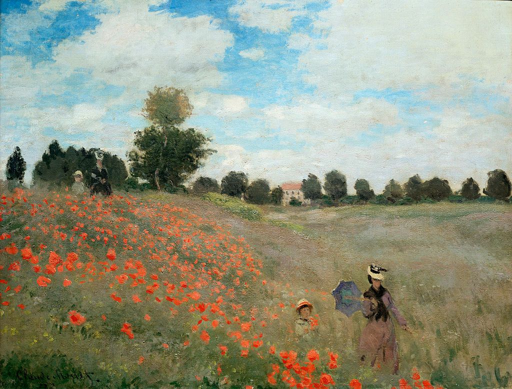 Poppy Field - by Claude Monet