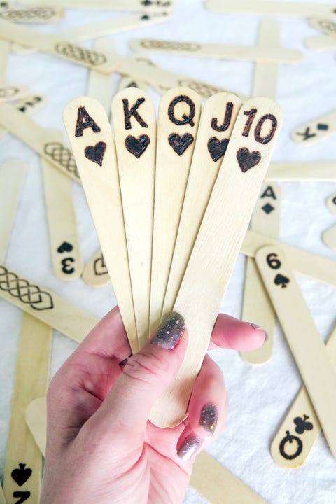 Road Trip Games - Popsicle Stick Playing Cards