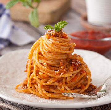 plato de espaguetis boloñesa