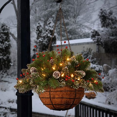 winter porch decor
