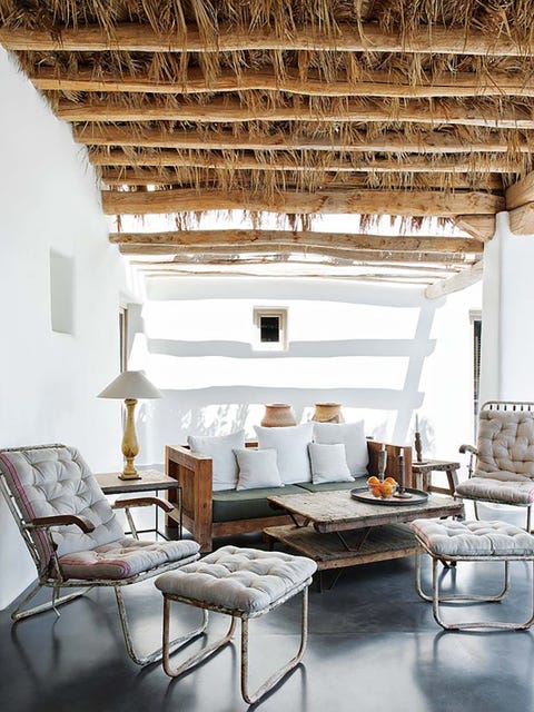 Typical country house in Ibiza Porch with pergola