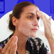 woman applying skincare to face woman applying skincare to face