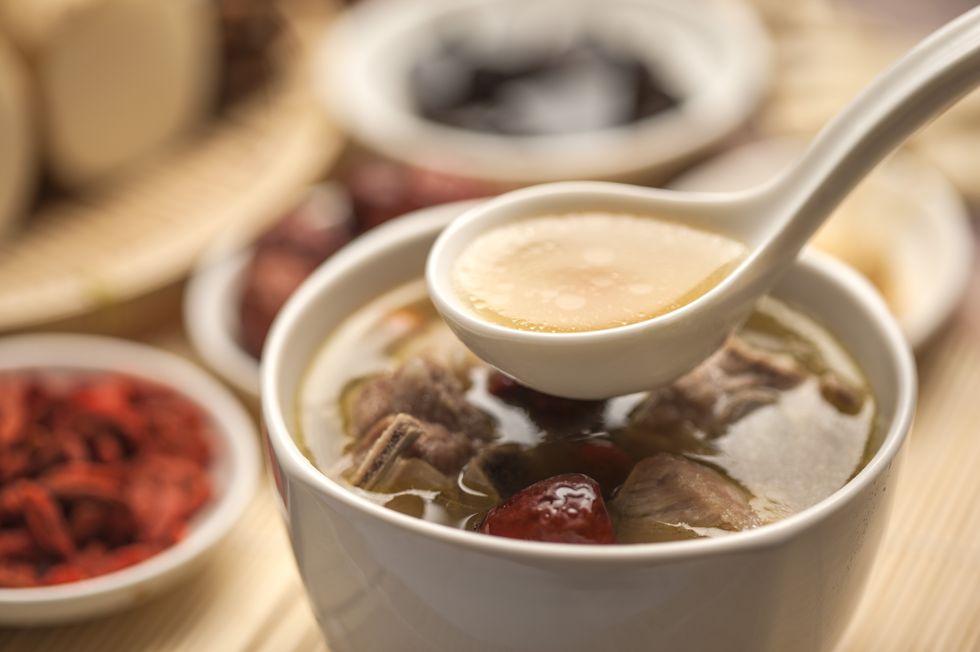pork chop soup, soup, chinese food therapy, chinese herbal medicine,