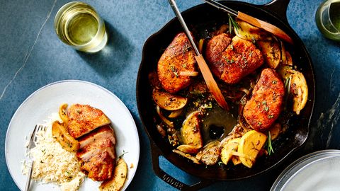 preview for These Pork Chops with Apples Are Our No-Brainer Weeknight Dinner