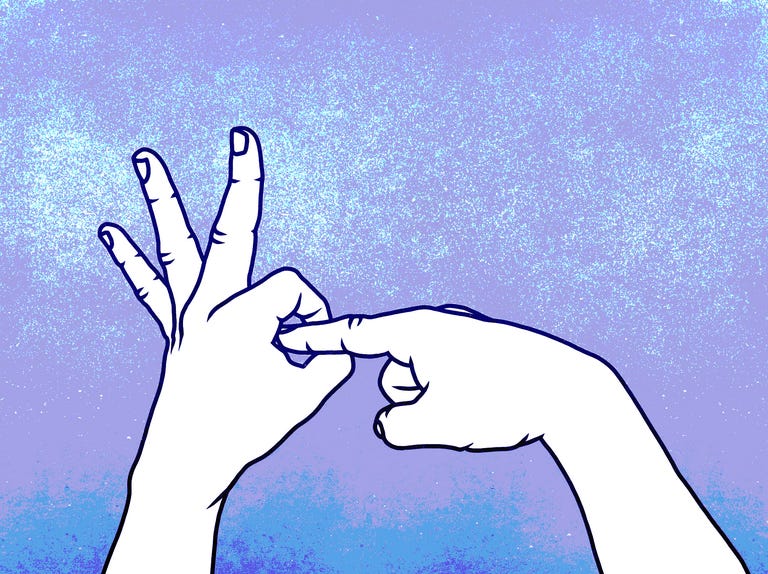 Hand, Finger, Gesture, Sky, Arm, High five, Sign language, Thumb, Illustration, 
