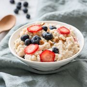 porridge with berries in a bowl