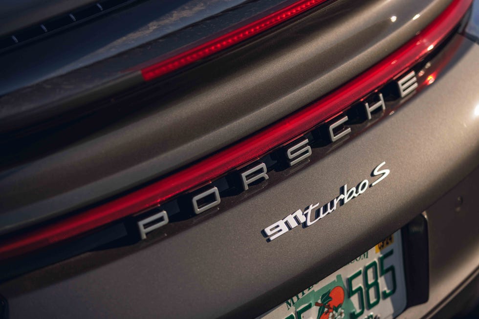 porsche 911 turbo s closeup rear bumper