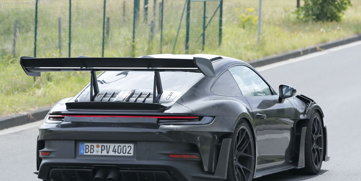 2023 Porsche 911 GT3 RS Appears in Spy Shots With Massive Wing