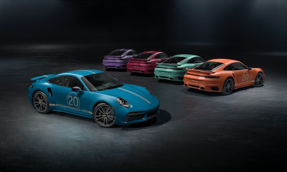 porsche 911 turbo s 20 aniversario china colores