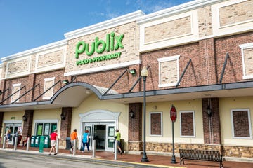 port st lucie, florida, tradition village center, publix grocery store, customers entering