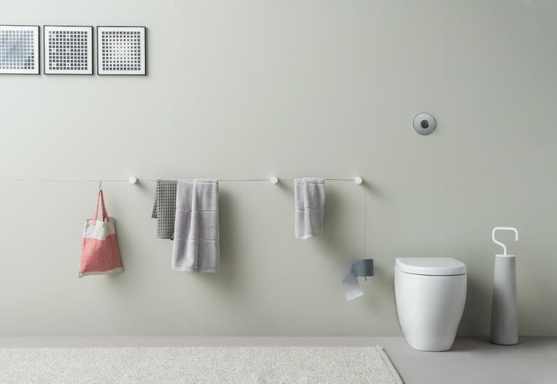 Porta asciugamani da muro accessori bagno moderno Como