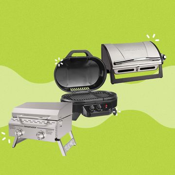 portable grill collage