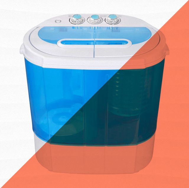Mini Portable Washing Machine - Small Foldable Bucket Washer for Clothes-  For Camping, RV, Travel, Small Spaces. (Blue) 