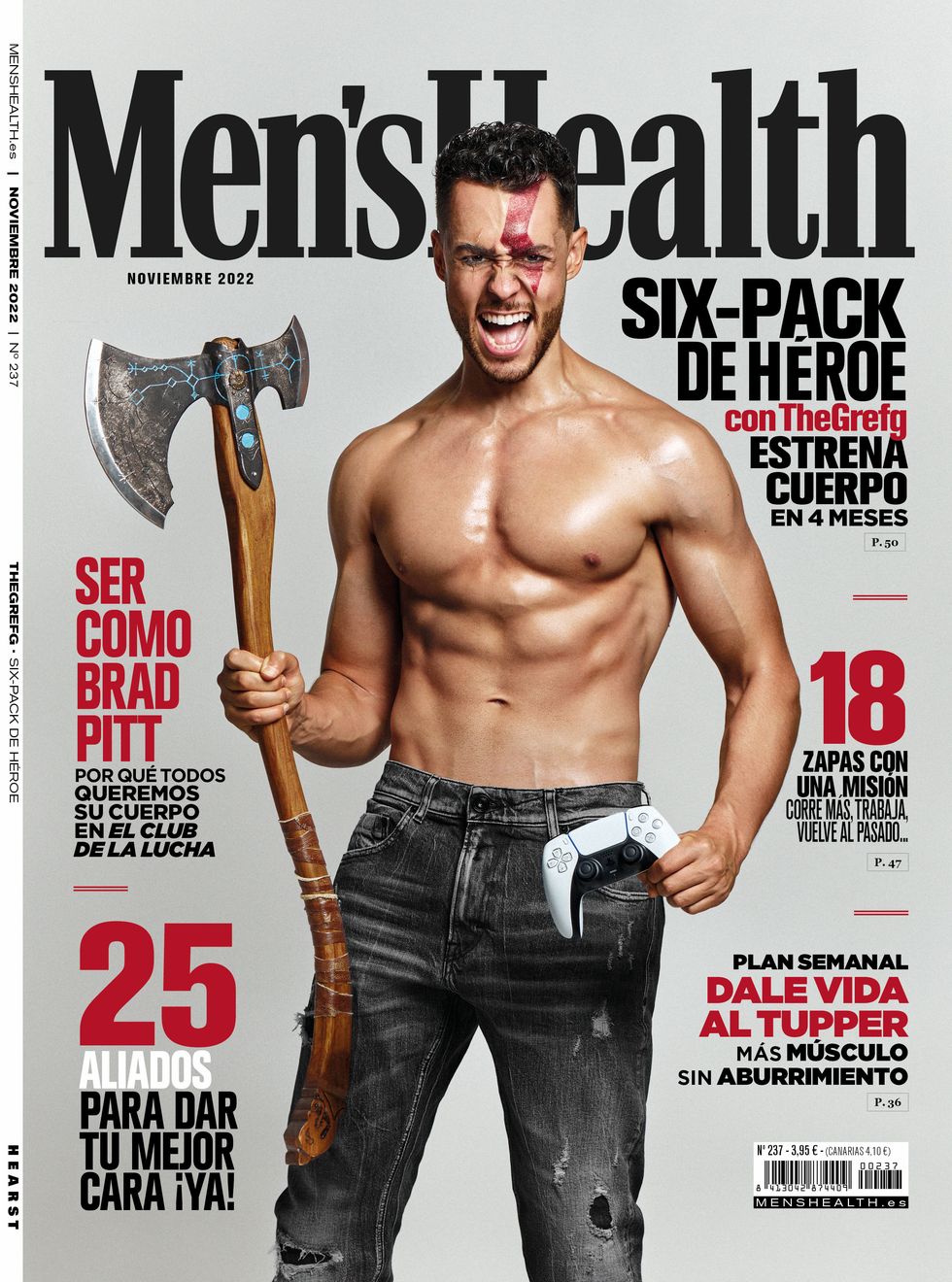 thegrefg en la portada de men's health