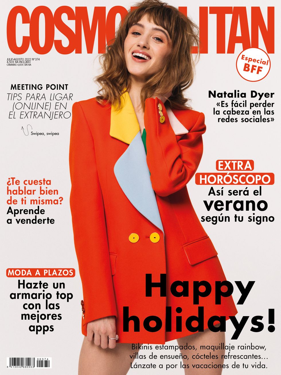 natalia dyer es la chica de portada de cosmopolitan julio y agosto