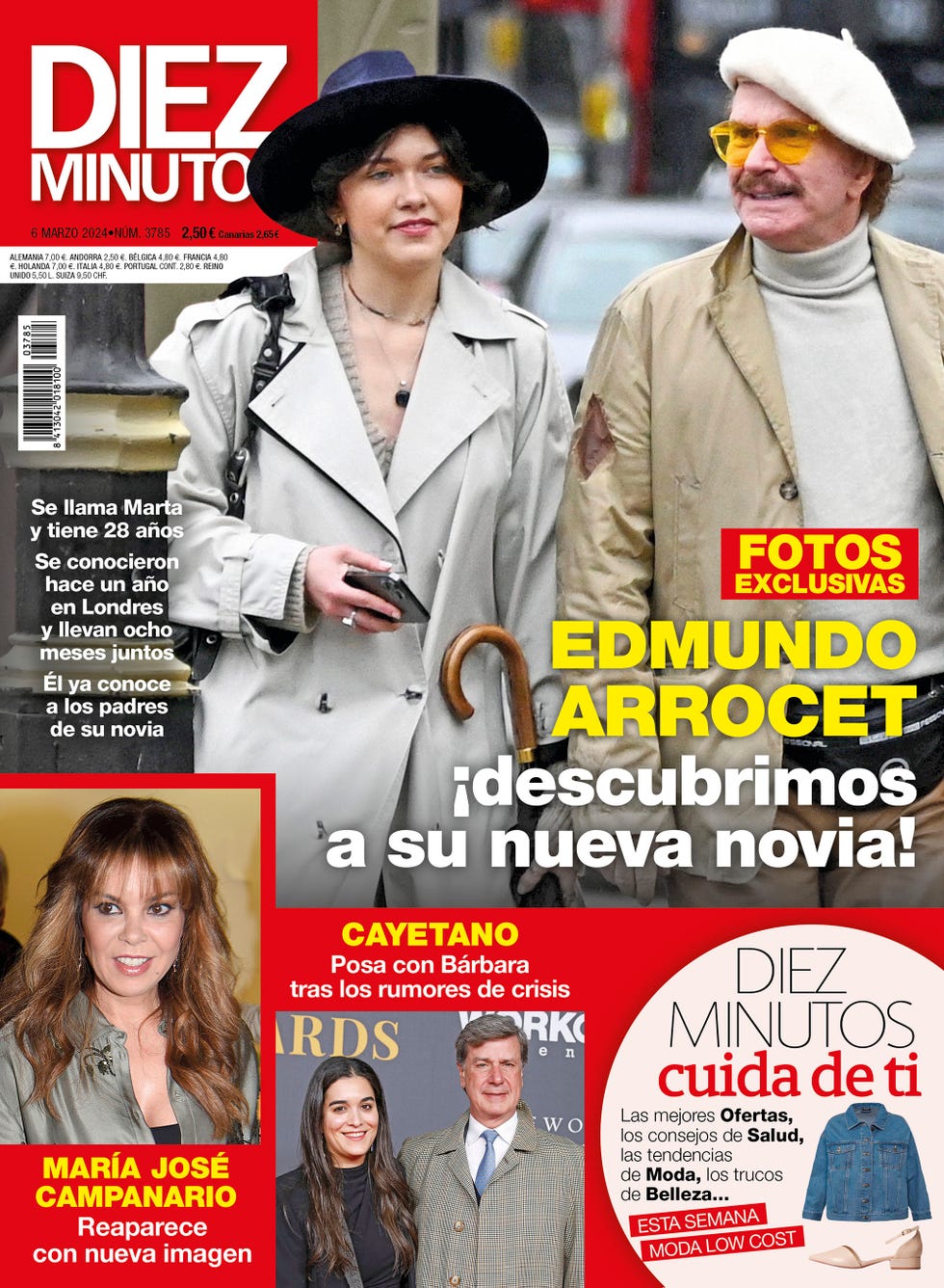 bigote arrocet y su nueva novia, la nueva imagen de maria jose campanario y cayetano y barbara mirjan posan juntos