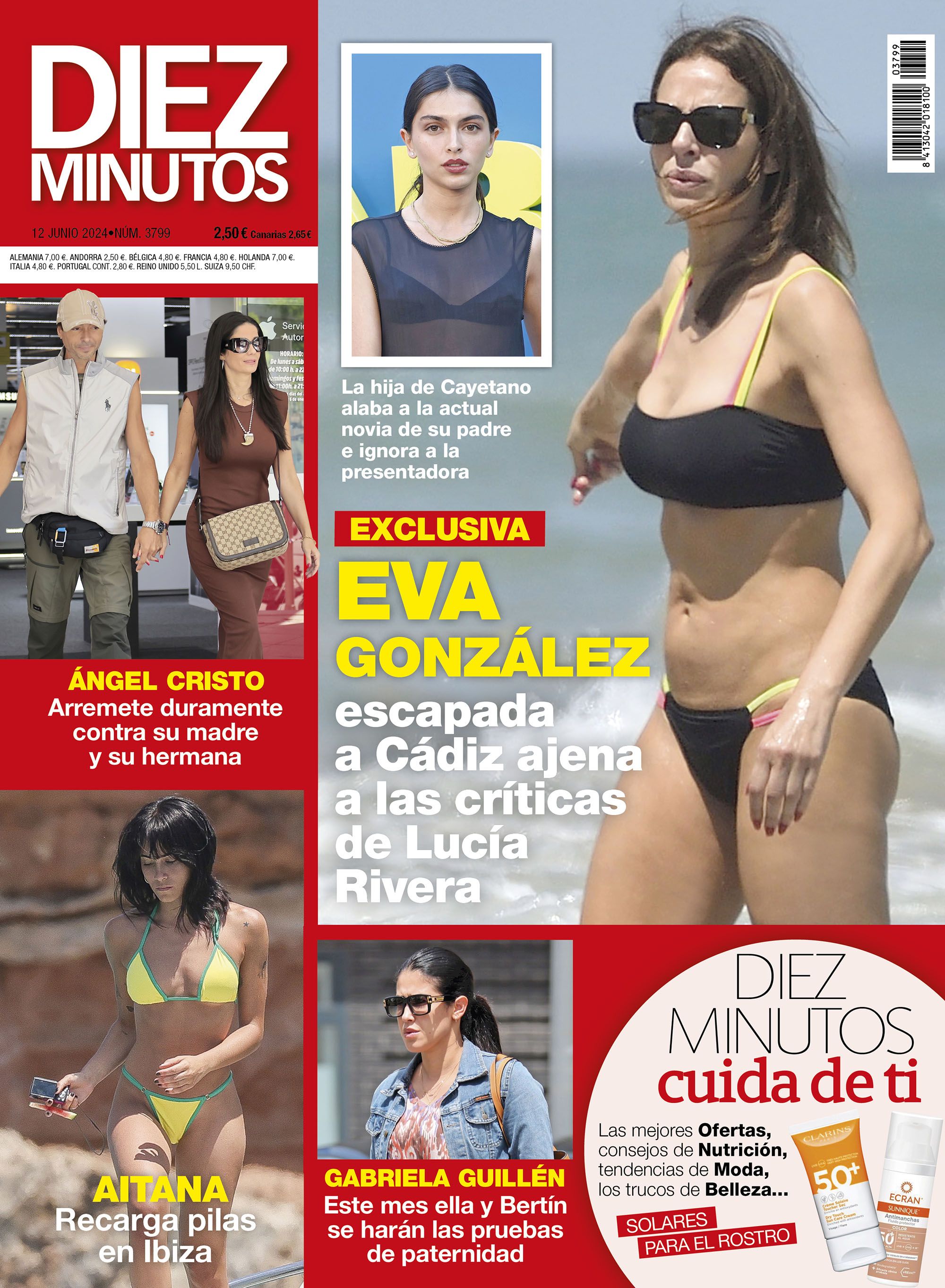 Eva González presume de bikini en la playa ajena a las críticas de Lucía  Rivera, hija de su ex Cayetano | EXCLUSIVA