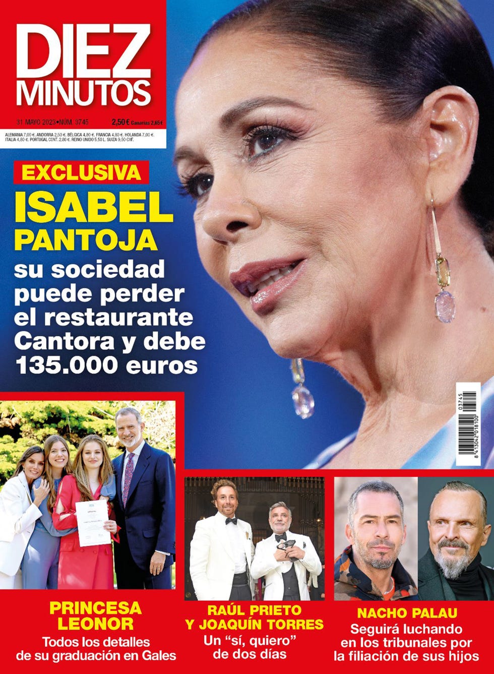 la sociedad de la cantante podría perder el restaurante cantora y la graduación de leonor, la boda de raúl prieto y nacho palau seguirá luchando por la filiación de sus hijos
