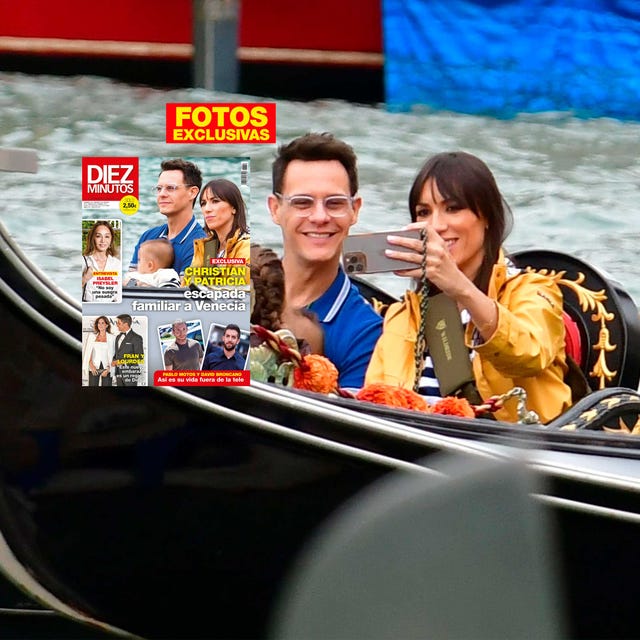 patricia pardo y christian galvez de viaje en venecia con su familia
