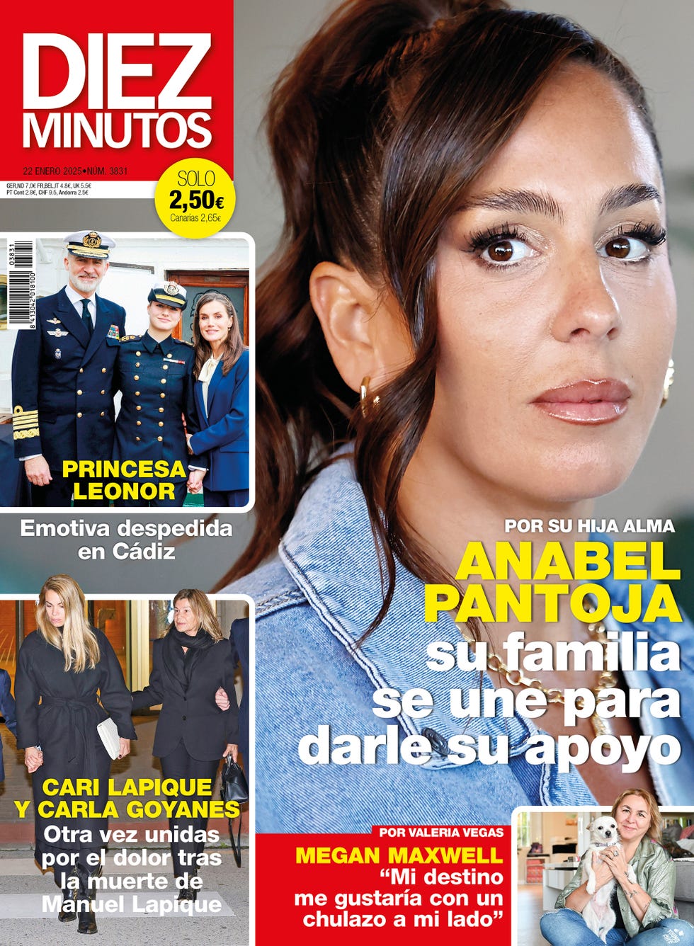 anabel pantoja, portada del numero 3831 de la revista diez minutos tras el ingreso de su hija alma en el hospital